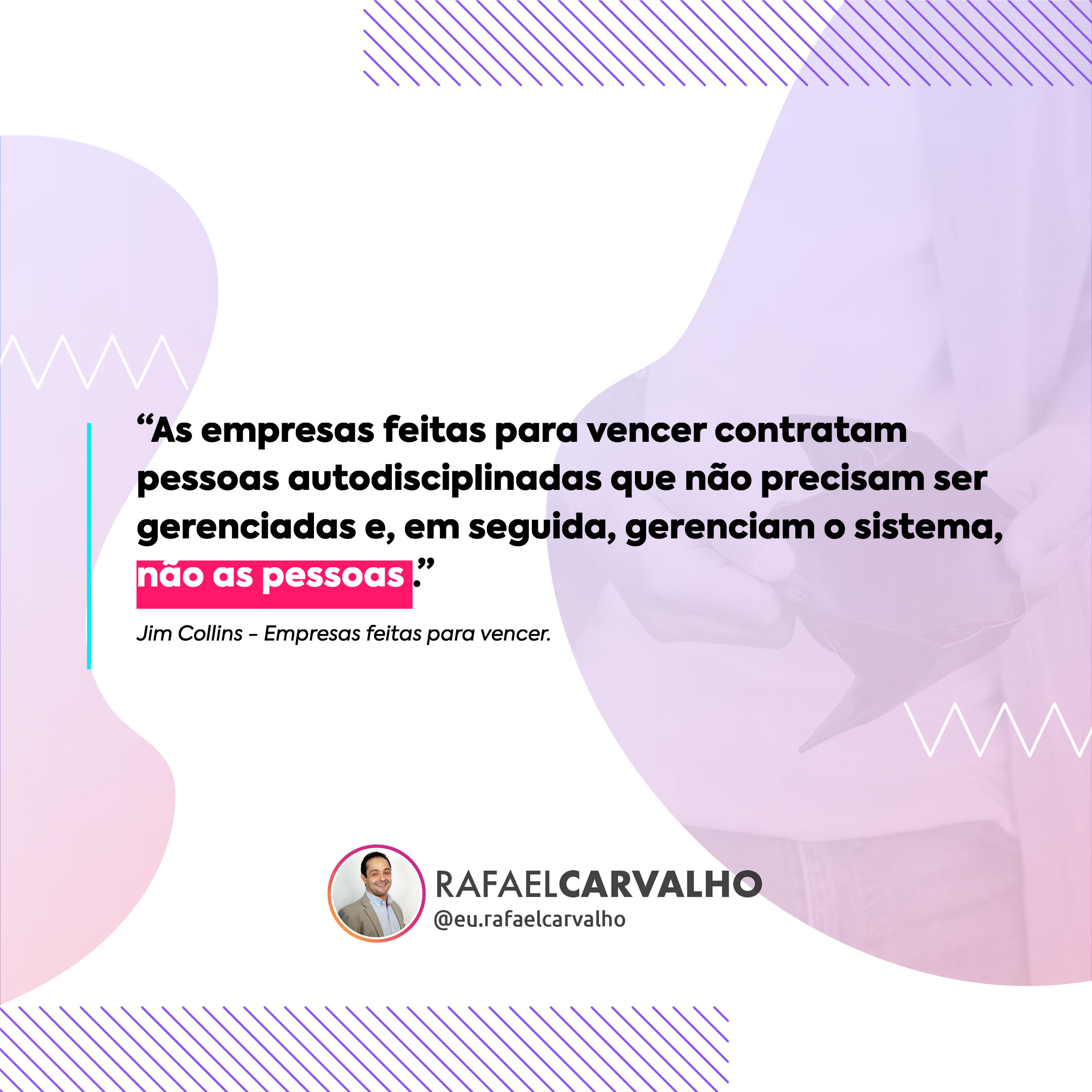 No momento, você está visualizando “As empresas feitas para vencer contratam pessoas autodisciplinadas que não precisam ser gerenciadas e, em seguida, gerenciam o sistema, *não as pessoas*.”